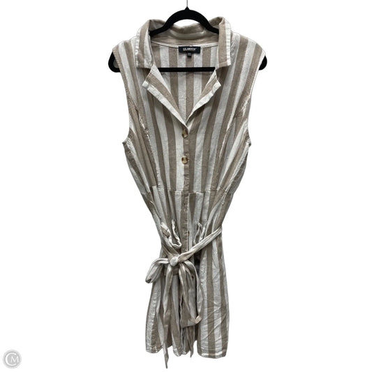 Dress Casual Short By Glamour In Striped Pattern, Size: Xl