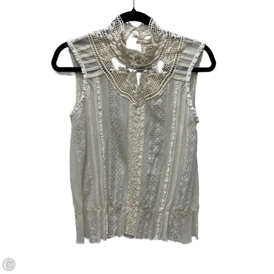 Blouse Sleeveless By Tiny In Beige, Size: Xs