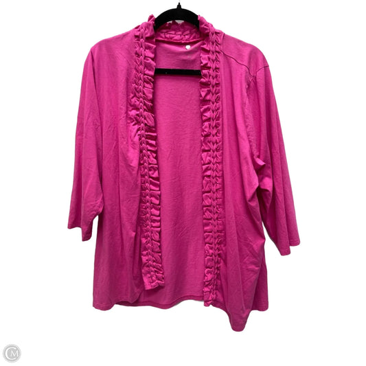 Cardigan By Coldwater Creek In Pink, Size: 2x
