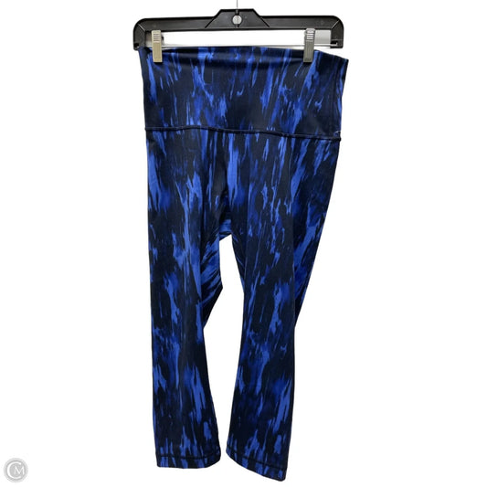 Athletic Leggings Capris By Lululemon In Black & Blue, Size: M