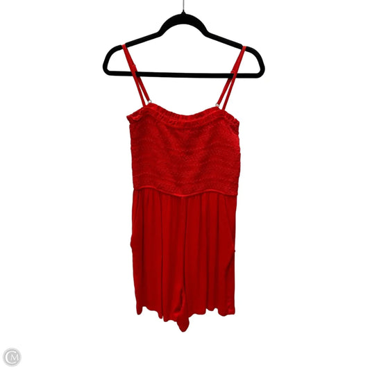 Romper By Loft In Red, Size: M