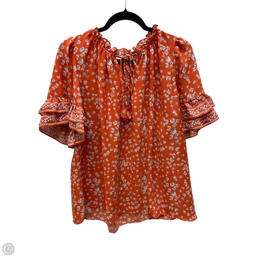 Blouse Short Sleeve By Max Studio In Floral Print, Size: 1x