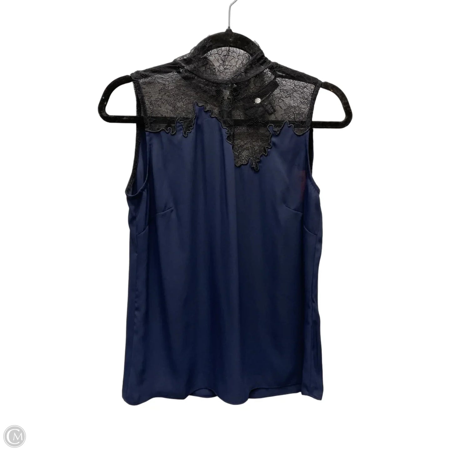 Blouse Sleeveless By White House Black Market In Navy, Size: Xs