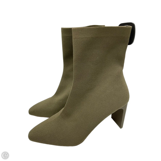 Boots Ankle Heels By The Drop In Green, Size: 8.5