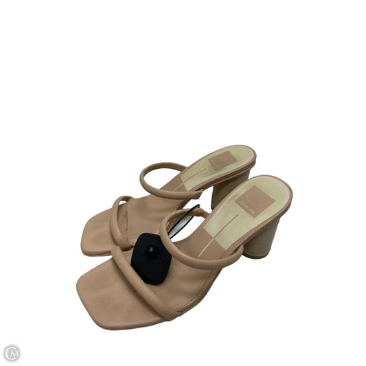 Sandals Heels Block By Dolce Vita In Tan, Size: 7