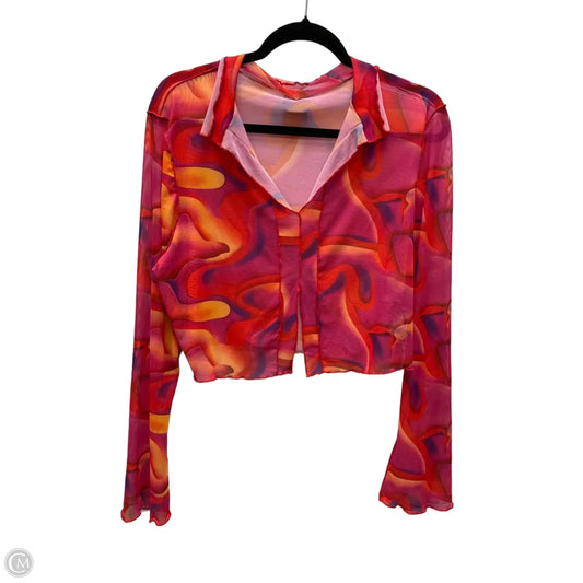 Blouse Long Sleeve By Shein In Multi-colored, Size: 2x