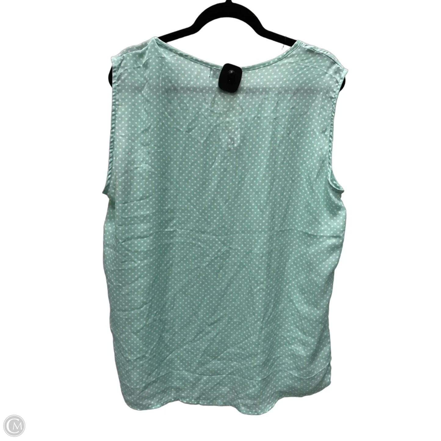 Blouse Sleeveless By Jon And Anna In Polkadot Pattern, Size: 2x