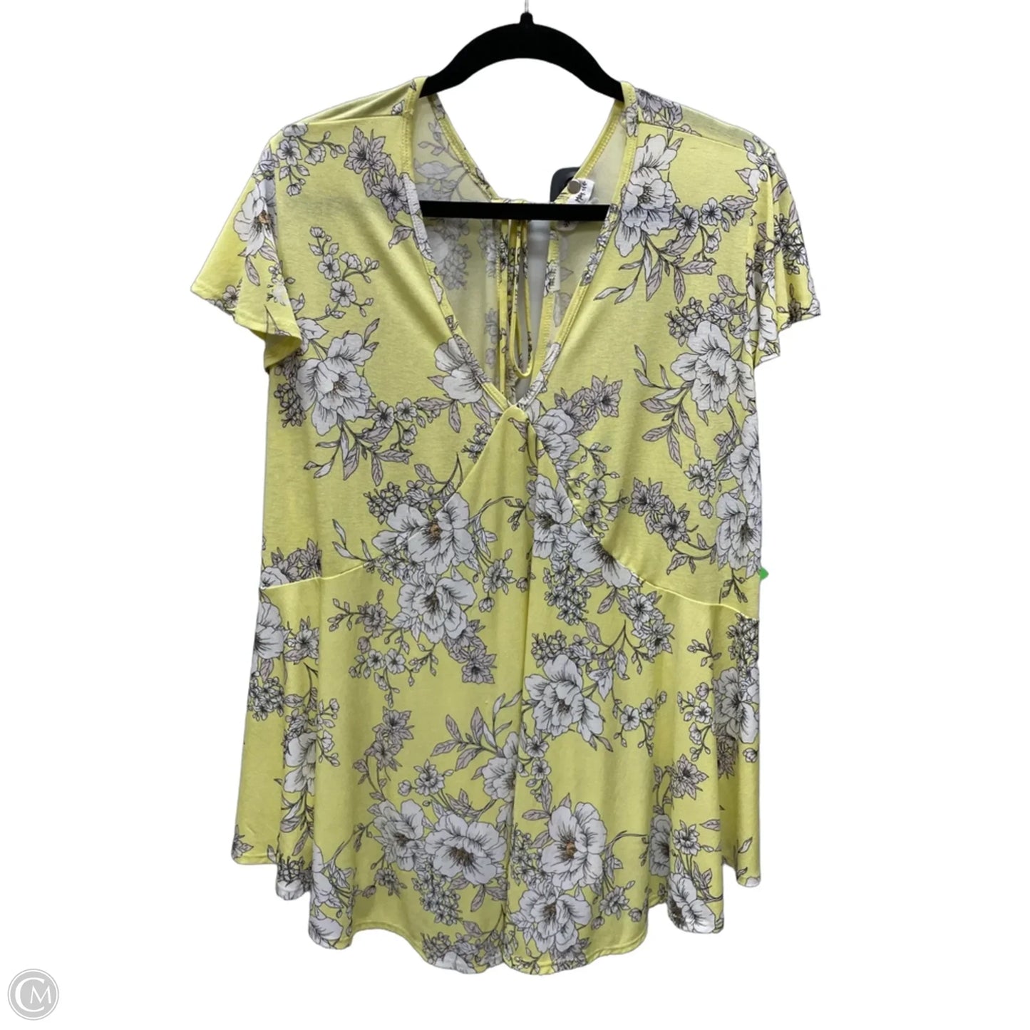 Blouse Short Sleeve By Clothes Mentor In Floral Print, Size: 1x