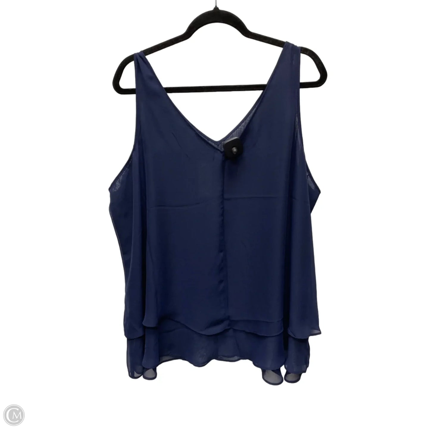 Blouse Sleeveless By Lane Bryant In Navy, Size: 1x