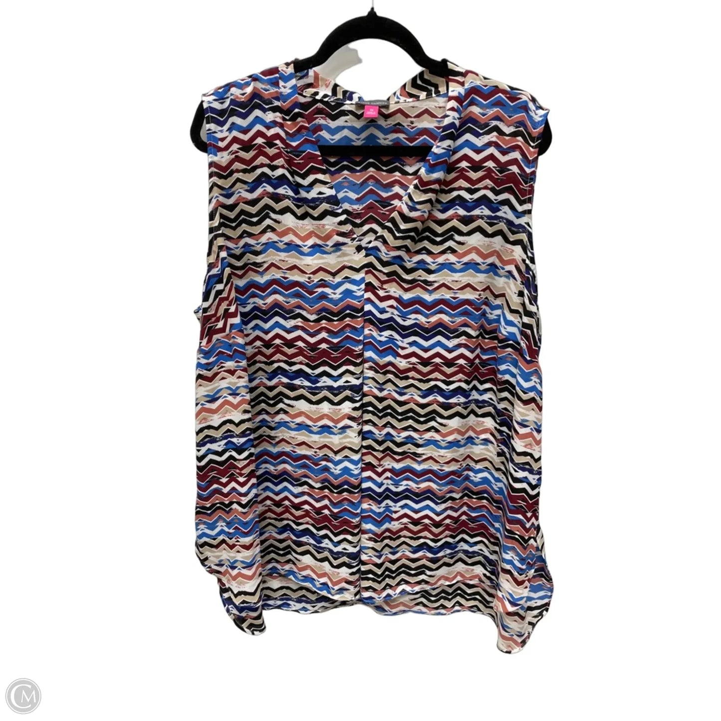 Blouse Sleeveless By Vince Camuto In Geometric Pattern, Size: 3x
