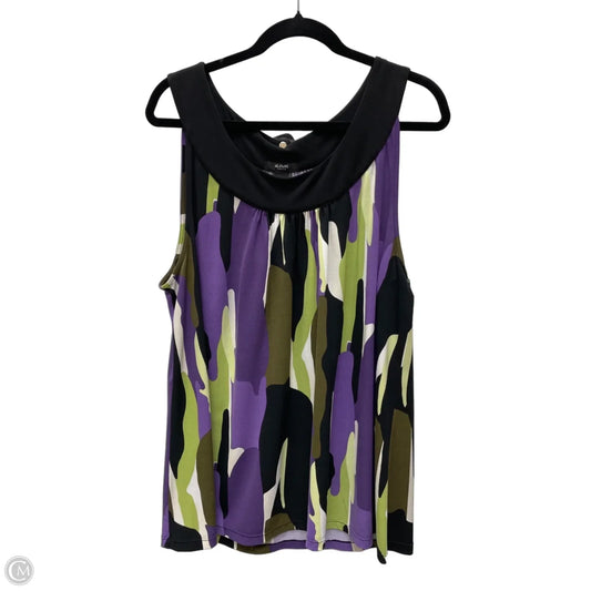 Blouse Sleeveless By Alfani In Multi-colored, Size: 1x