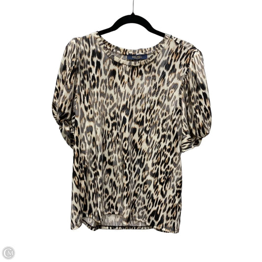 Blouse Short Sleeve By Rachel Roy In Animal Print, Size: 1x