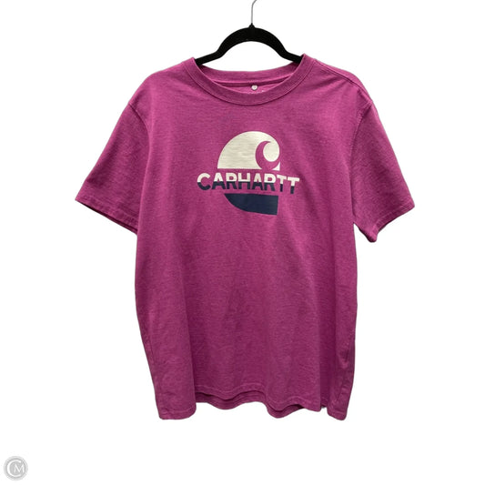 Top Short Sleeve By Carhartt In Purple, Size: Xl