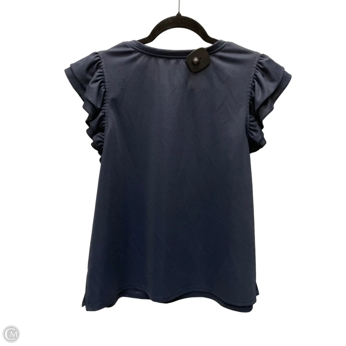 Top Short Sleeve By Adrianna Papell In Navy, Size: L