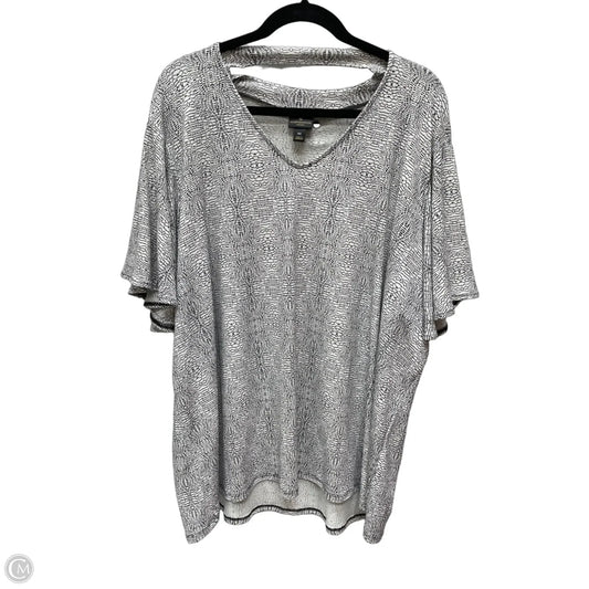 Top 3/4 Sleeve By Worthington In Black & White, Size: 3x
