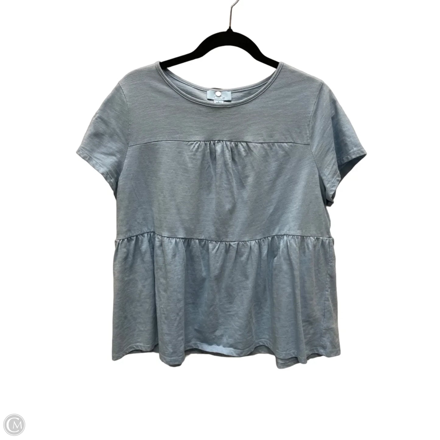 Top Short Sleeve By Cece In Blue, Size: L