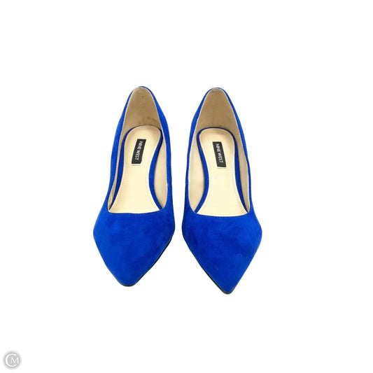 Shoes Heels Block By Nine West In Blue, Size: 6.5
