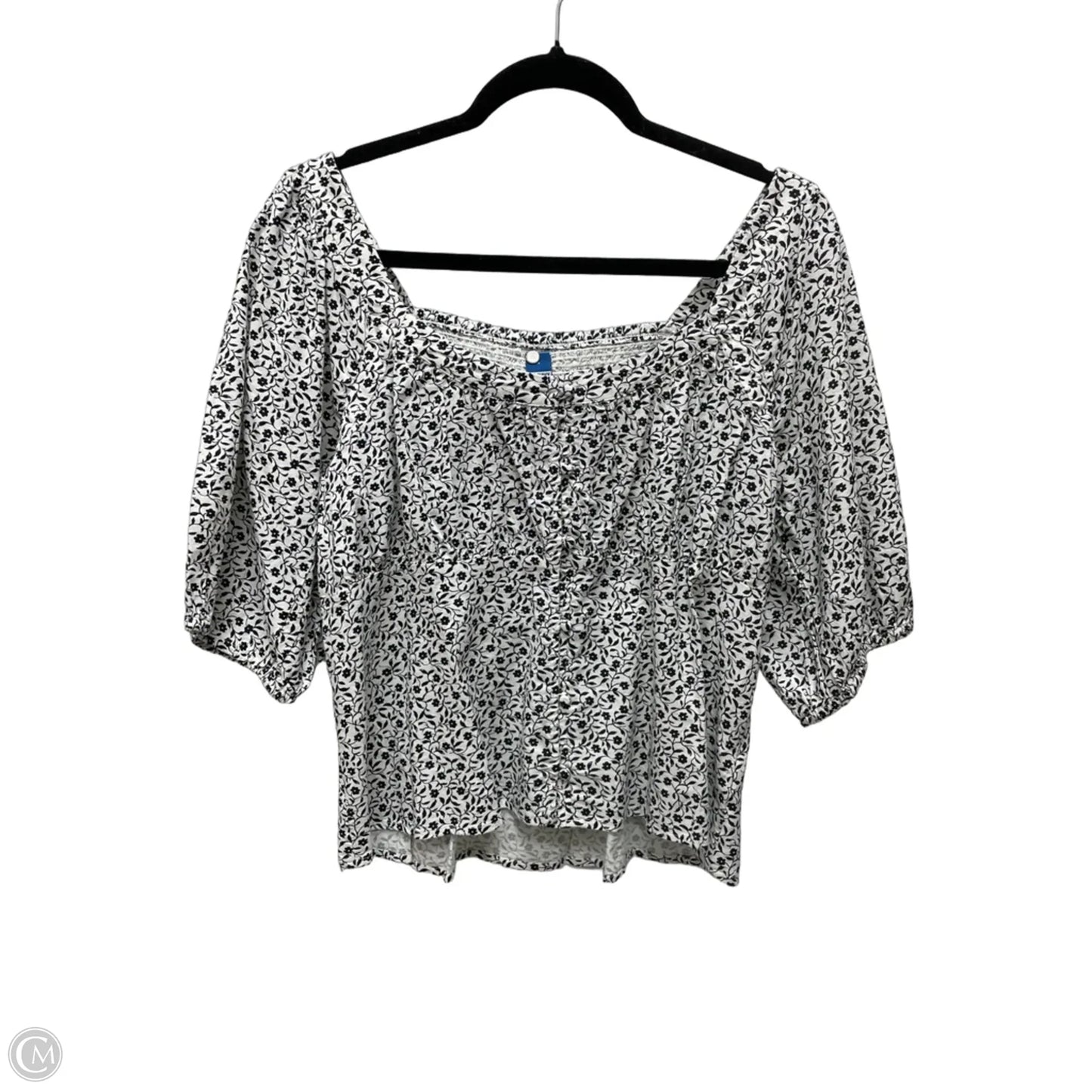 Top Short Sleeve By Old Navy In Floral Print, Size: M