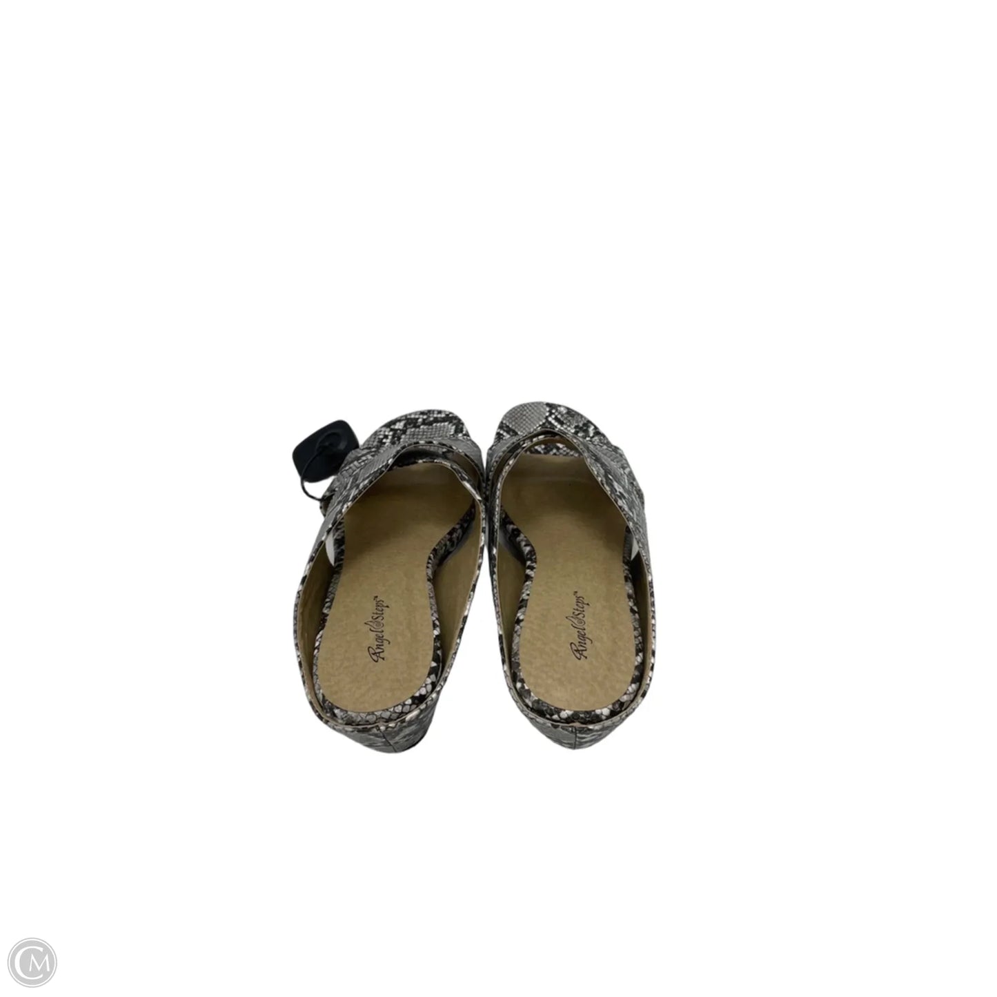 Sandals Heels Wedge By Clothes Mentor In Snakeskin Print, Size: 10