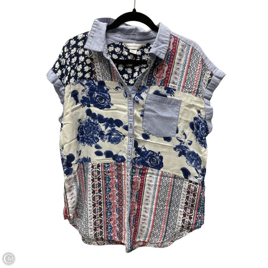 Top Sleeveless By Christopher And Banks In Floral Print, Size: M