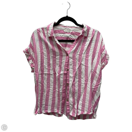 Top Short Sleeve By Beachlunchlounge In Striped Pattern, Size: M