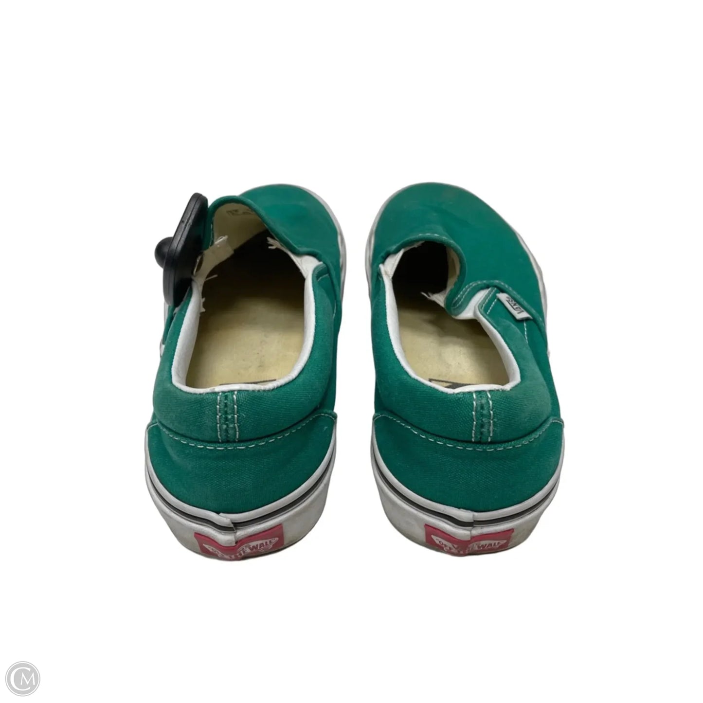Shoes Sneakers By Vans In Green & White, Size: 7