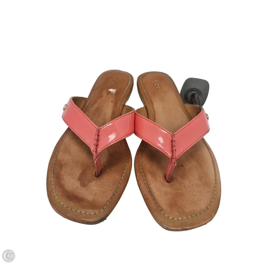 Sandals Designer By Ugg In Orange, Size: 8.5