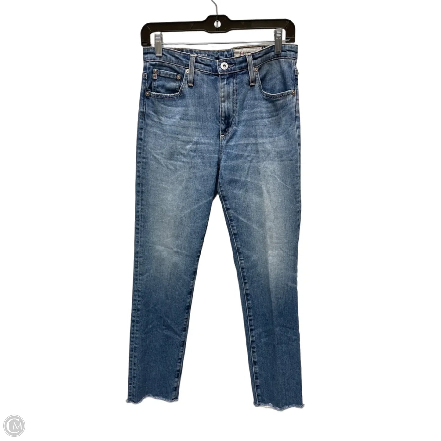 Jeans Straight By Ag Jeans In Blue Denim, Size: 4