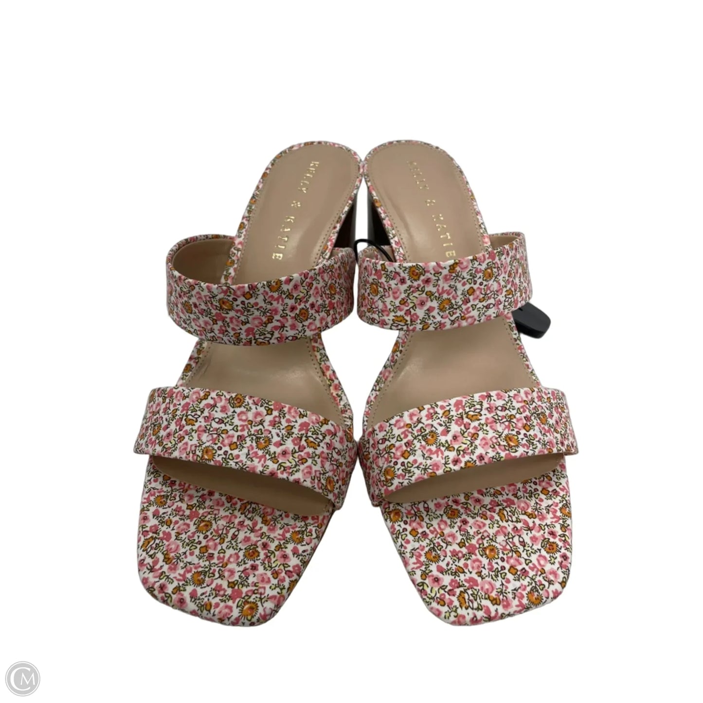 Sandals Heels Block By Kelly And Katie In Floral Print, Size: 9.5