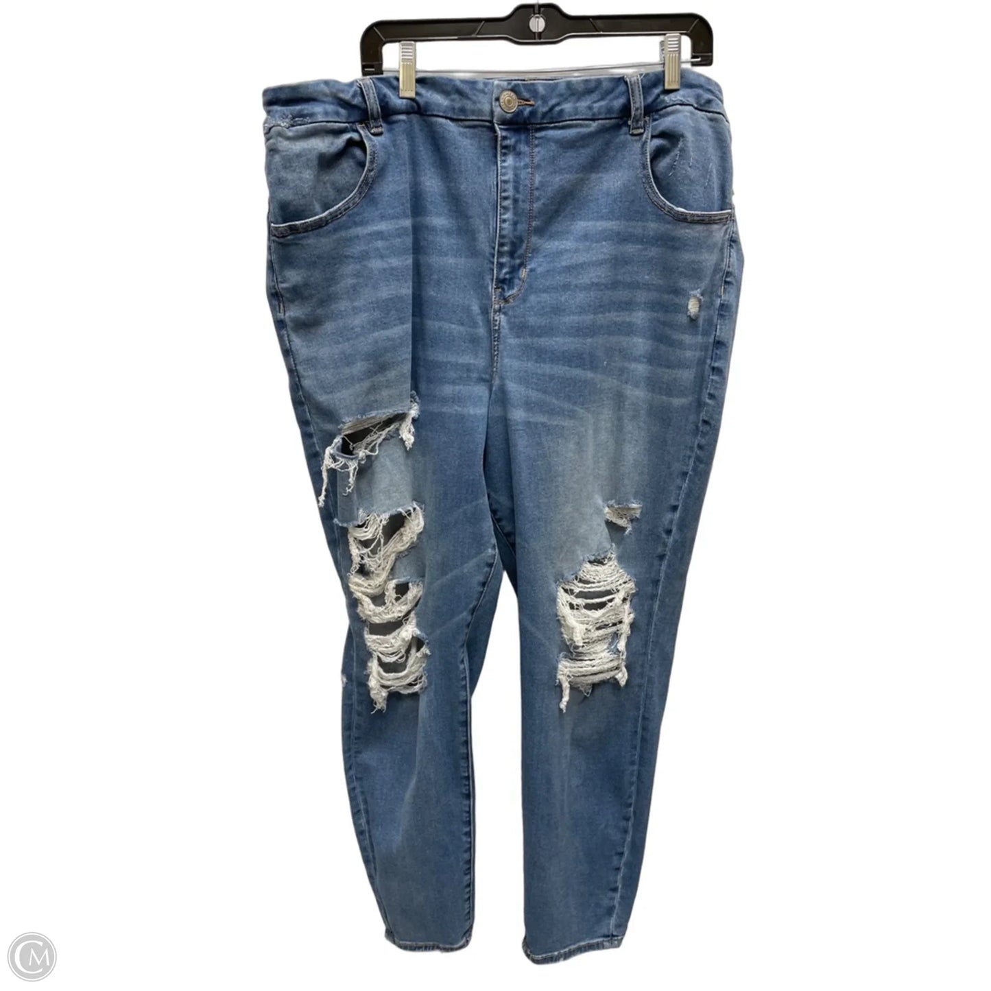 Jeans Skinny By American Eagle In Blue Denim, Size: 26
