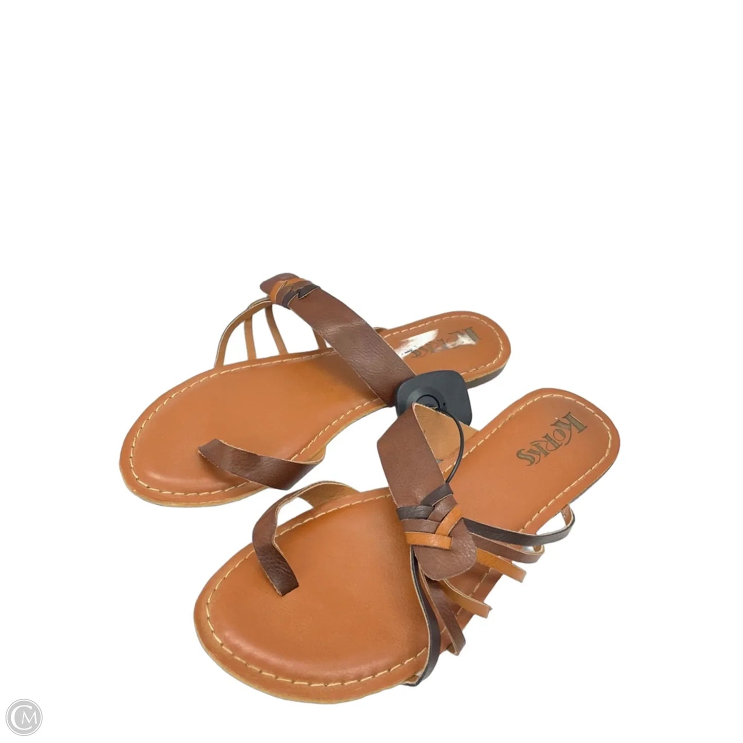 Sandals Flats By Korks In Brown, Size: 8