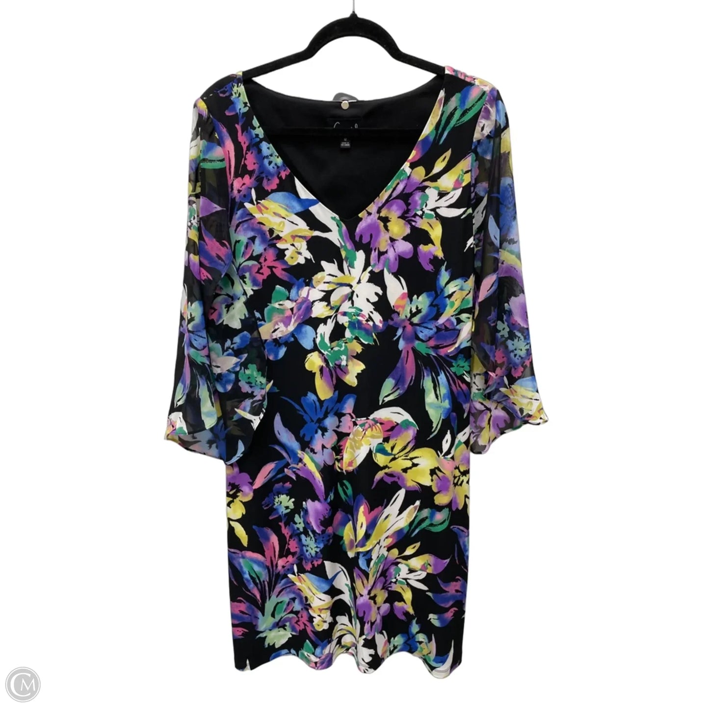 Dress Work By Connected Apparel In Floral Print, Size: L