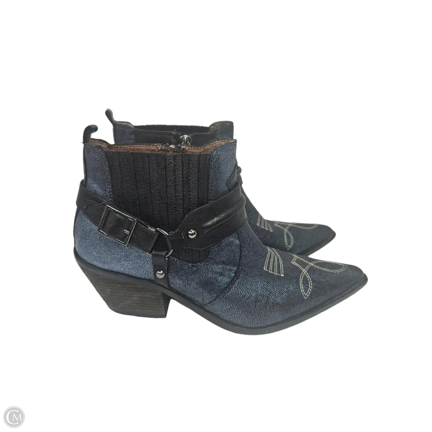 Boots Western By Donald Pliner In Navy, Size: 9