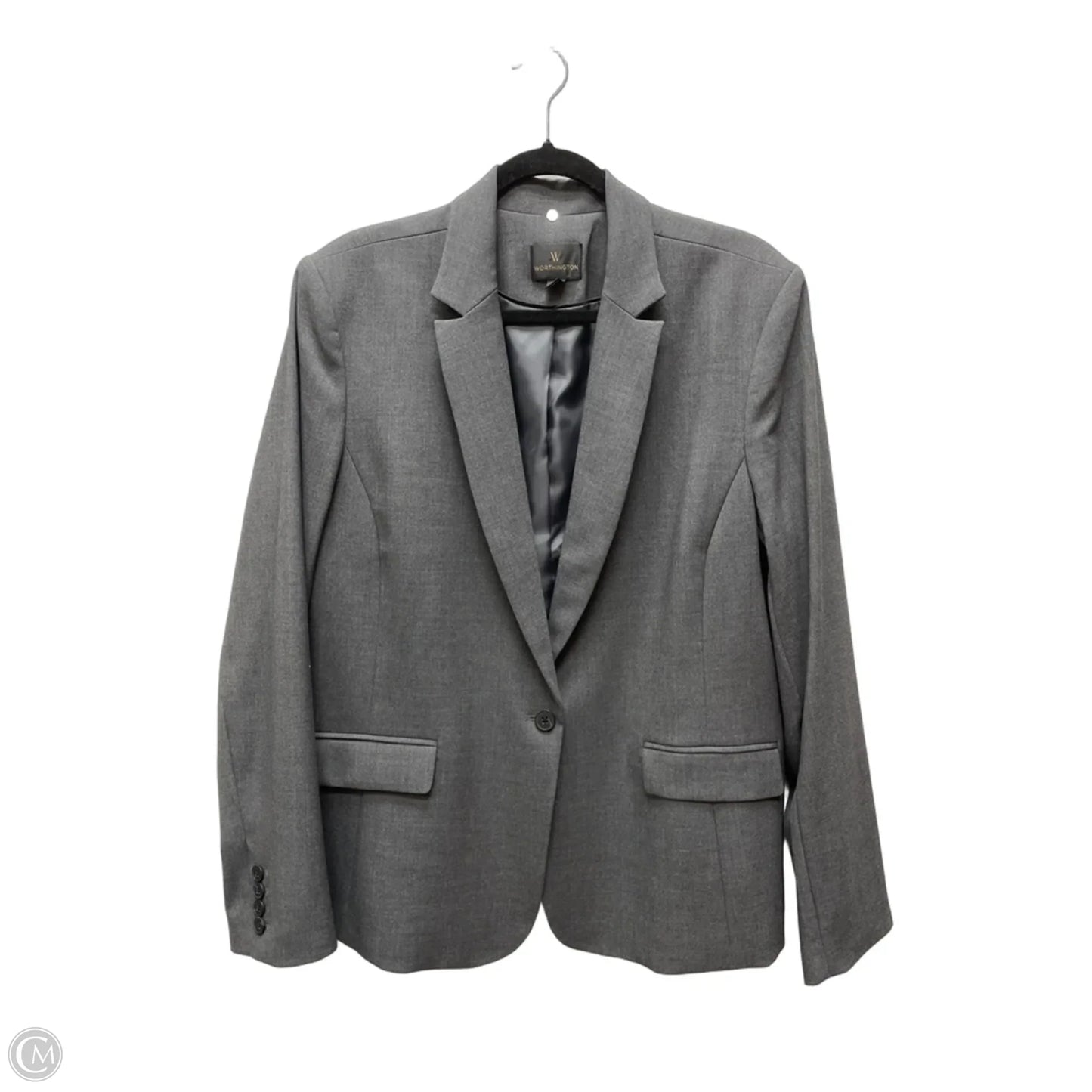Blazer By Worthington In Grey, Size: 1x