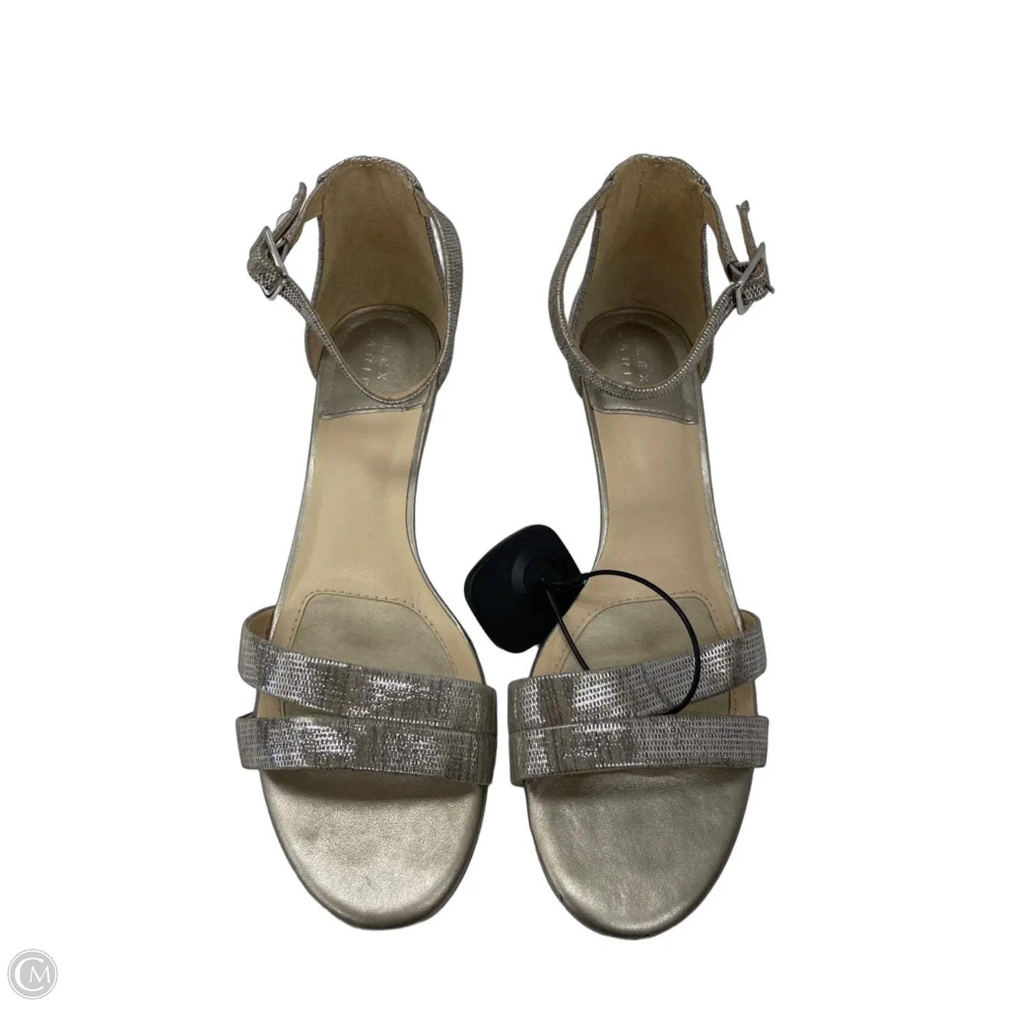 Sandals Heels Wedge By Alex Marie In Silver, Size: 7.5