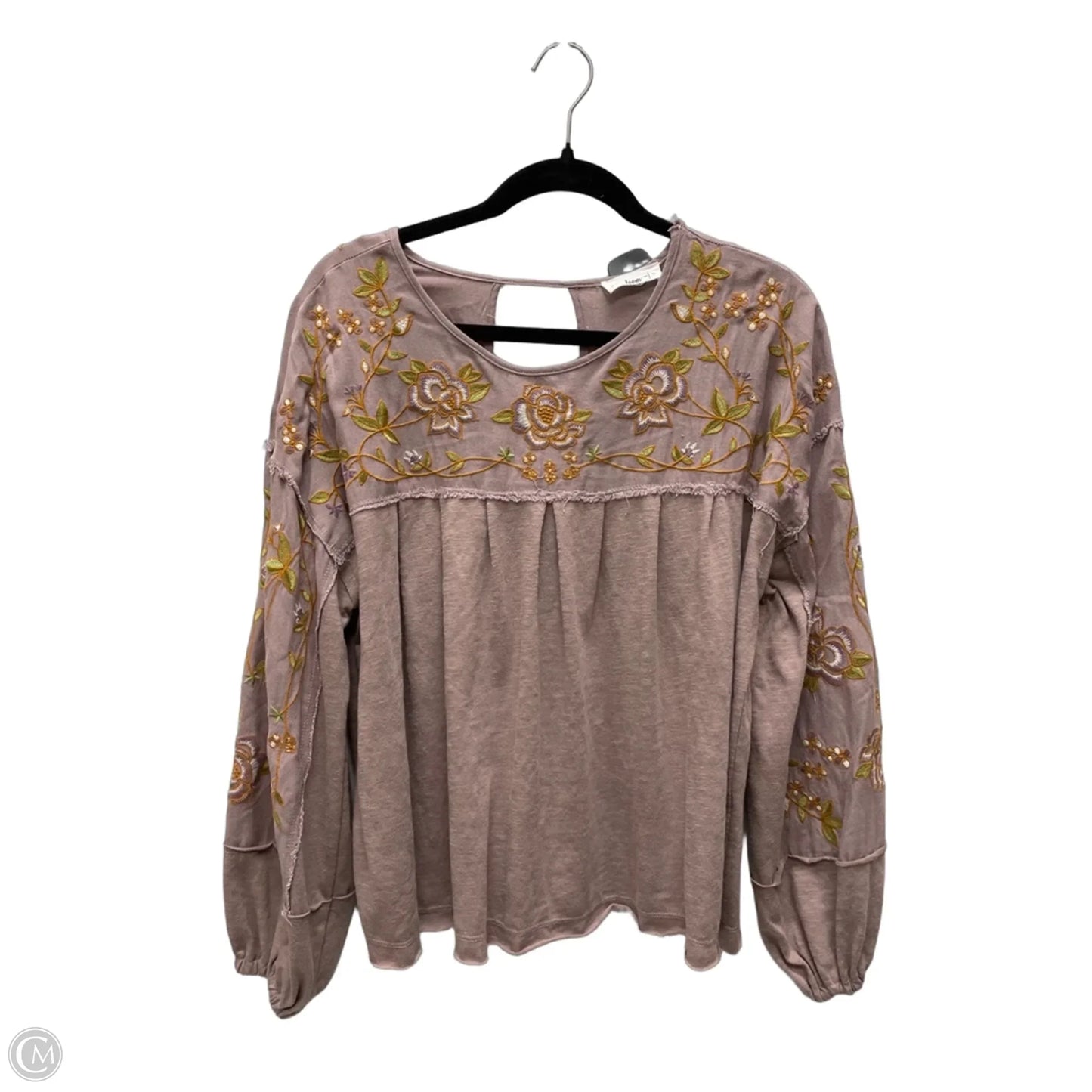 Top Long Sleeve By In Loom In Floral Print, Size: S