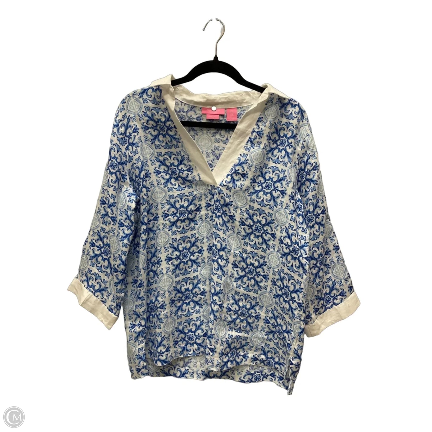Top Long Sleeve By Isaac Mizrahi In Floral Print, Size: M