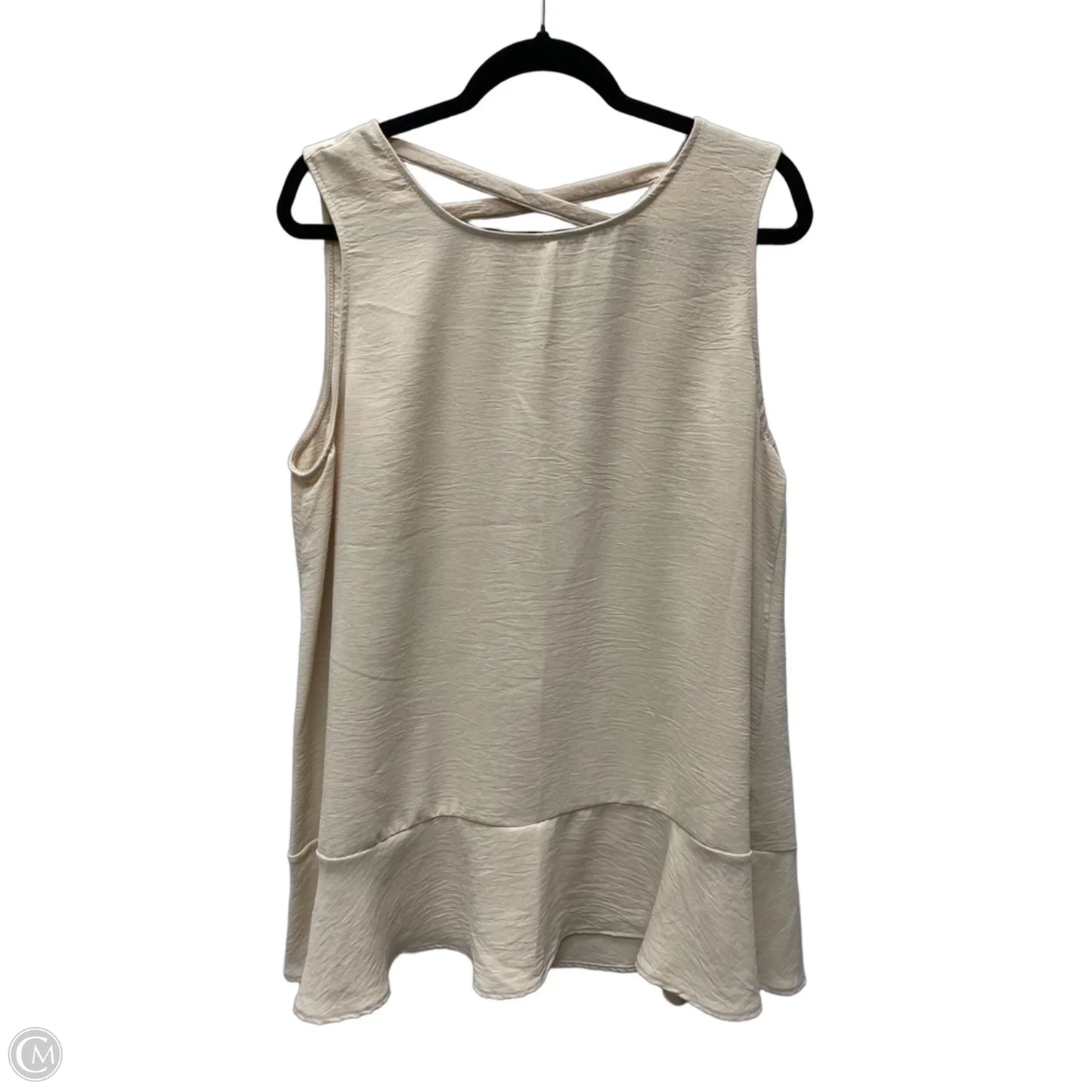 Tunic Sleeveless By Clothes Mentor In Tan, Size: 2x