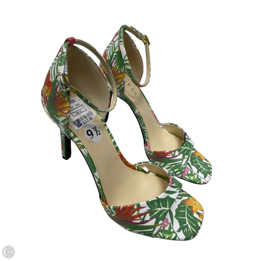 Sandals Heels Stiletto By Guess In Floral Print, Size: 9.5