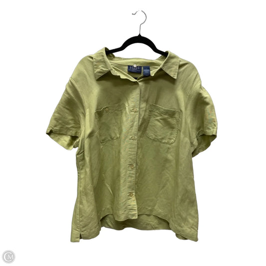 Top Short Sleeve By Crazy Horse In Green, Size: 2x