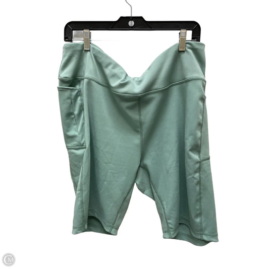 Athletic Shorts By Adrienne Vittadini In Green, Size: 3x