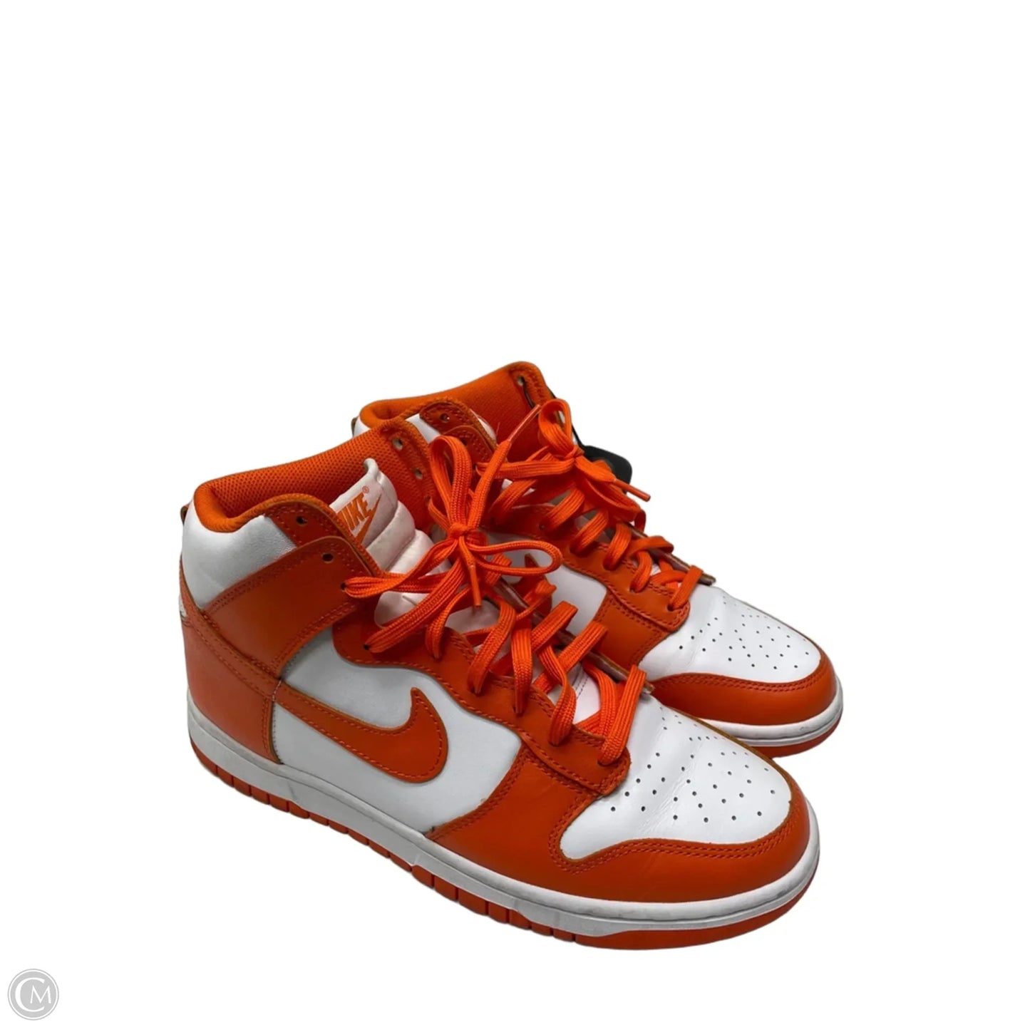 Shoes Sneakers By Nike In Orange & White, Size: 9