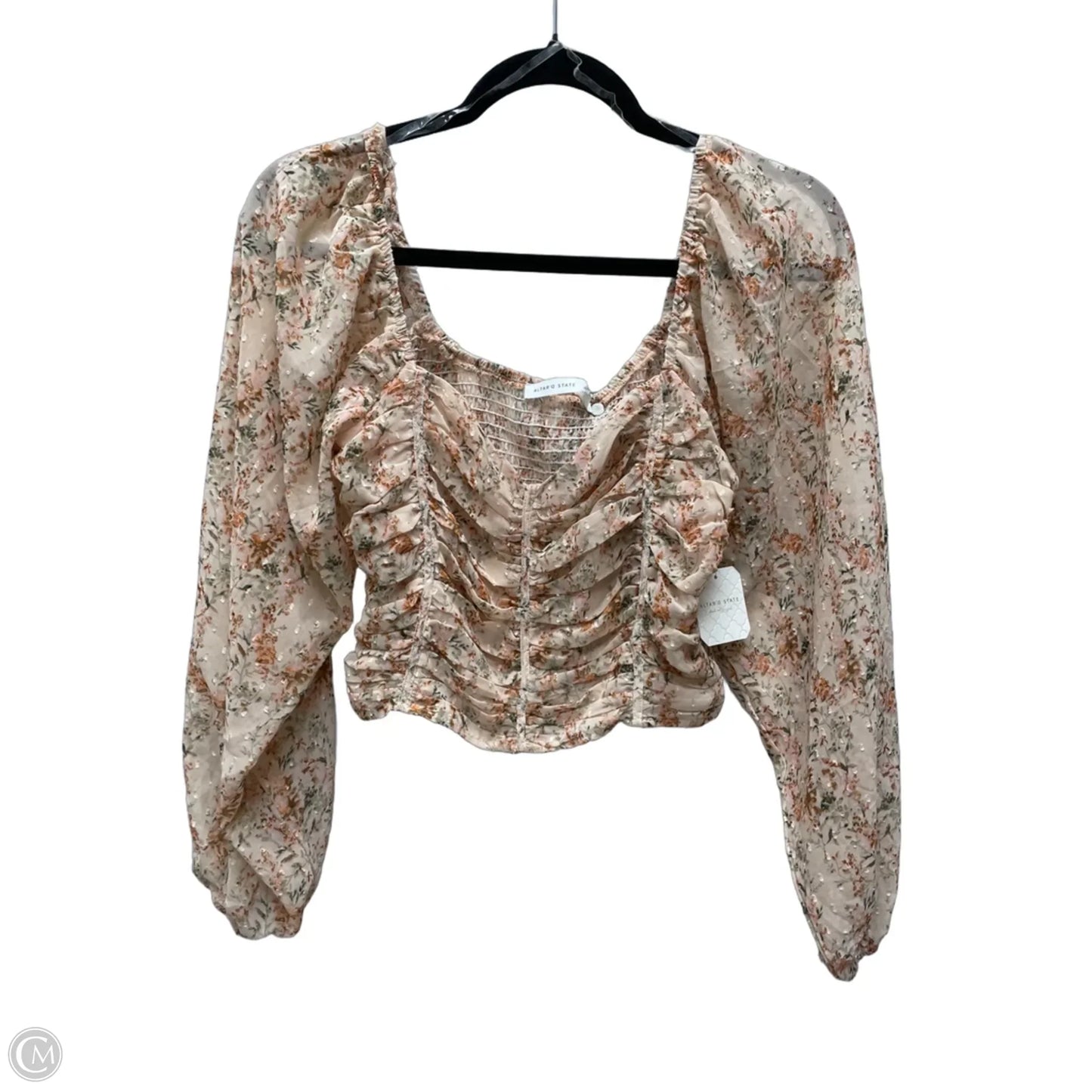 Blouse Long Sleeve By Altard State In Floral Print, Size: M