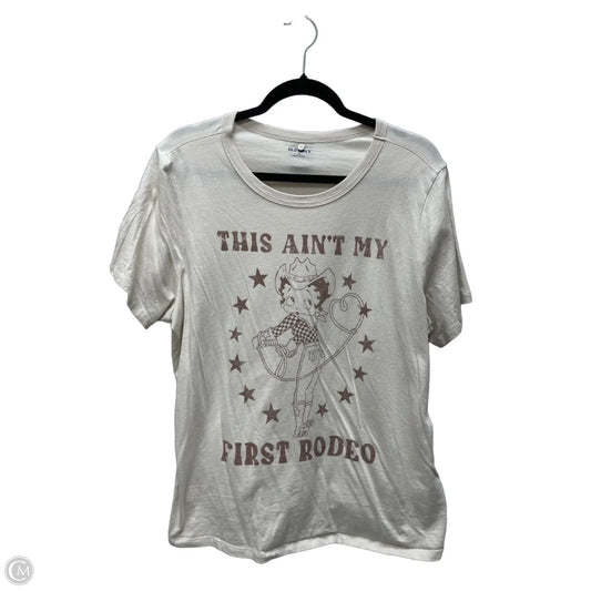 Top Short Sleeve By Old Navy In Beige, Size: Xl