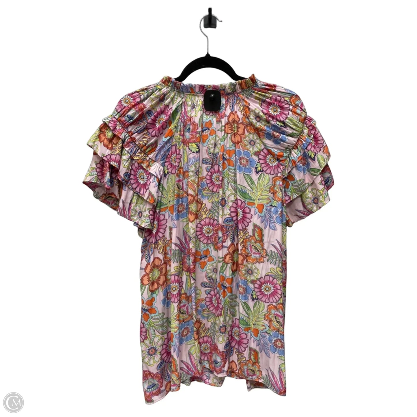 Top Short Sleeve By Rose And Olive In Floral Print, Size: 3x