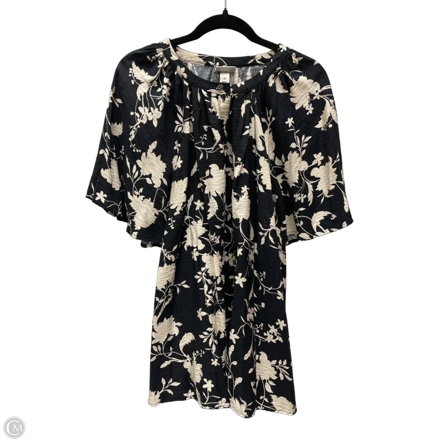Top Short Sleeve By Ava & Viv In Floral Print, Size: 3x