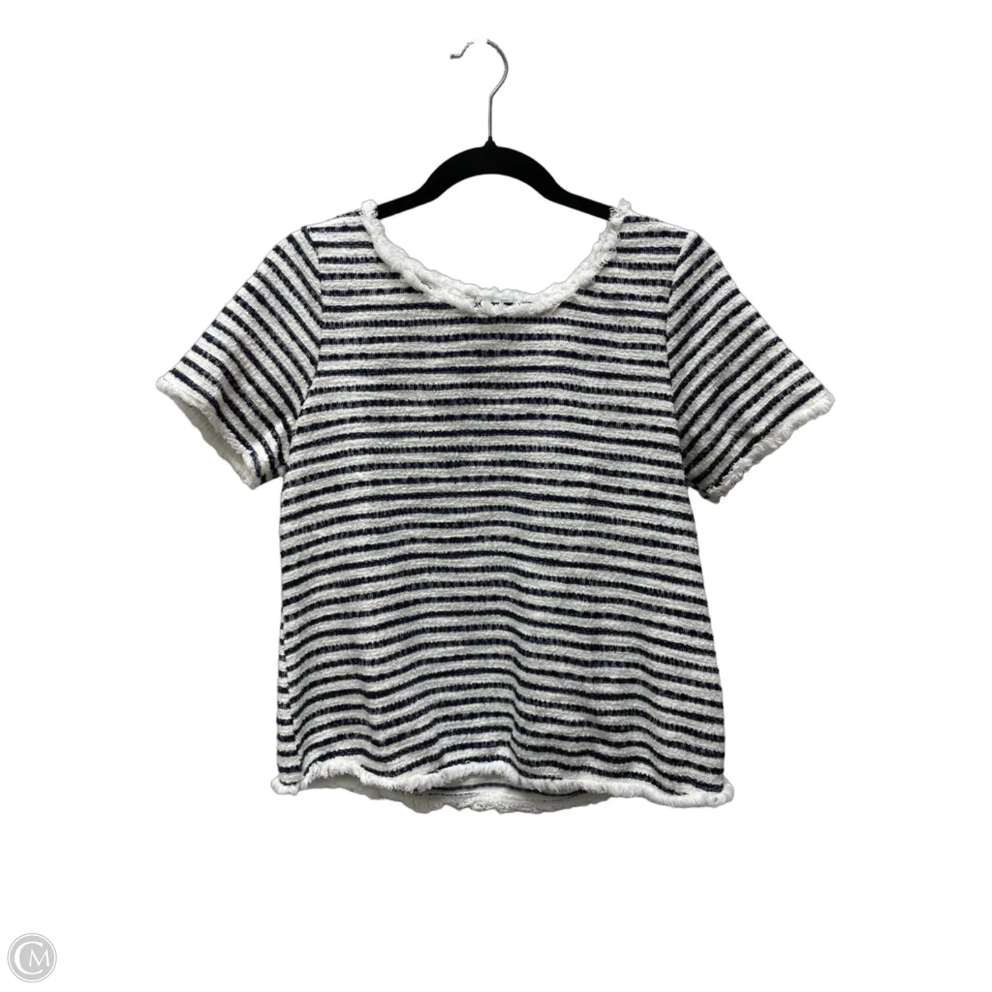 Top Short Sleeve By Green Envelope In Striped Pattern, Size: M
