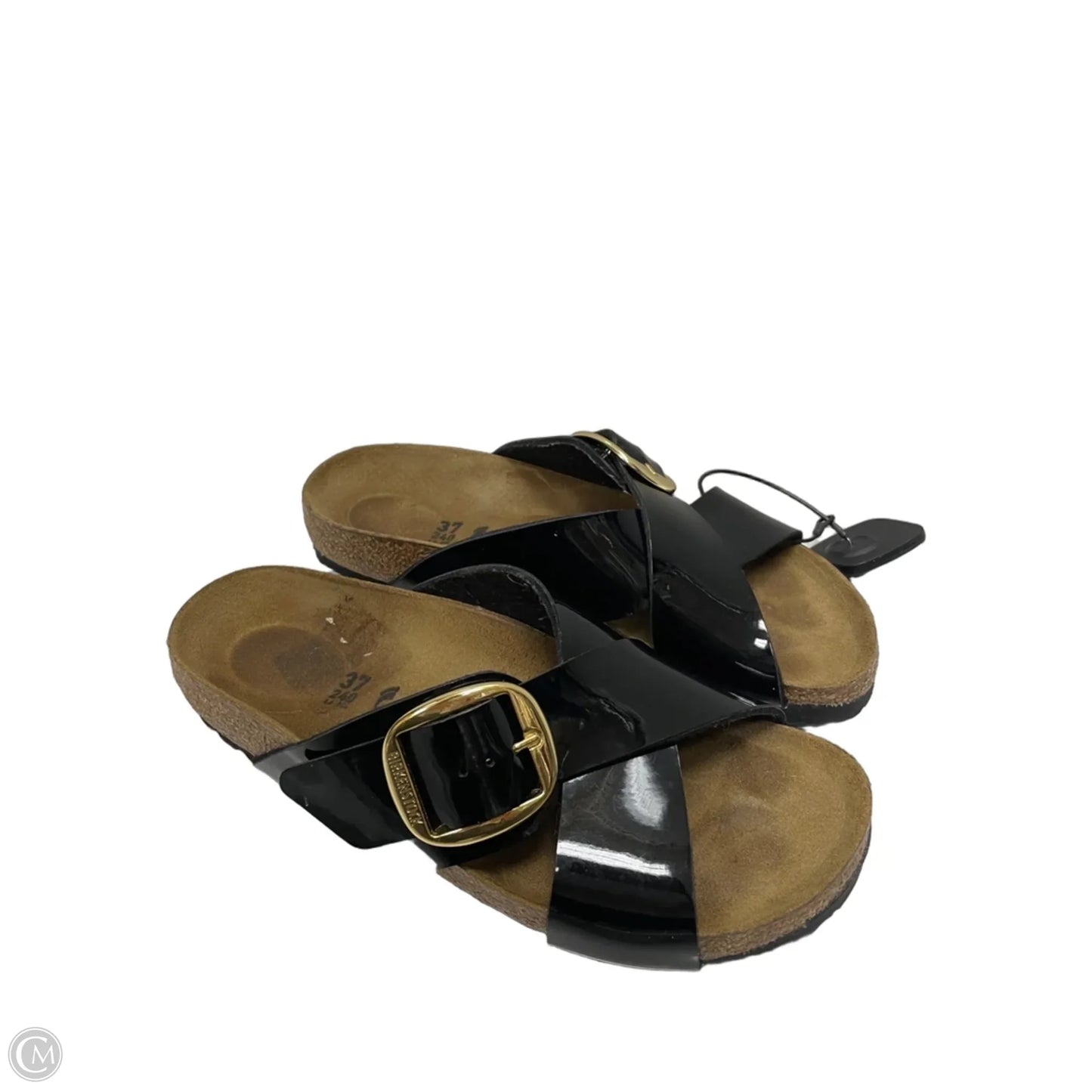 Sandals Flats By Birkenstock In Black, Size: 6.5