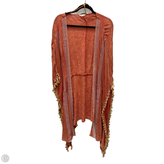 Cardigan By Easel In Orange & Tan, Size: M