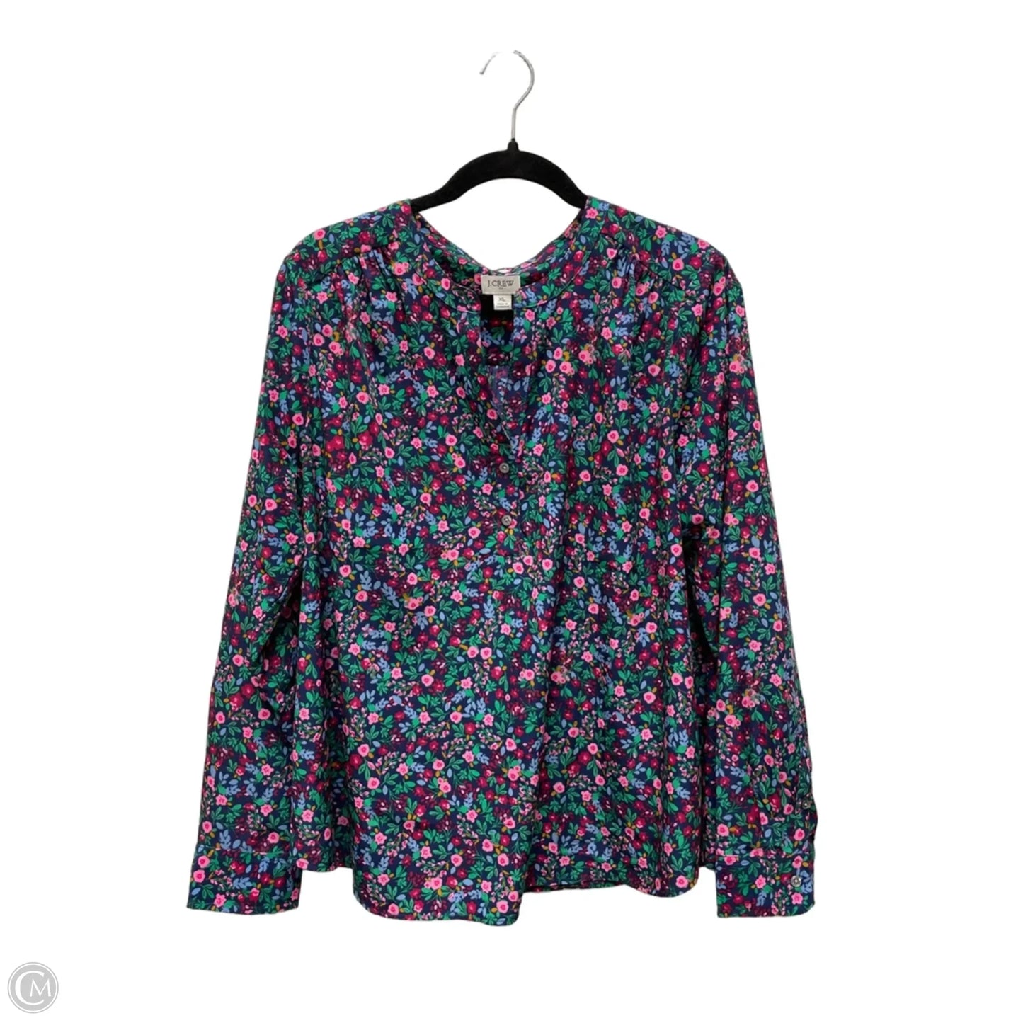 Top Long Sleeve By J. Crew In Floral Print, Size: Xl